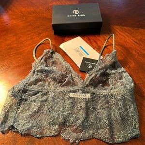 Anine Bing stunningly gorgeous green lace bralette NWT. Comes with the box